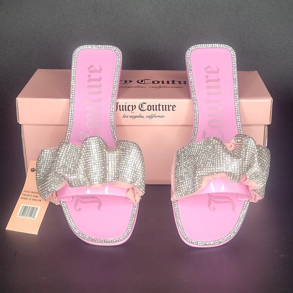 Juicy Couture Hollyn Barbie‎ McBling Sparkly Rhinestones Sandals Size 6 NWB NWT